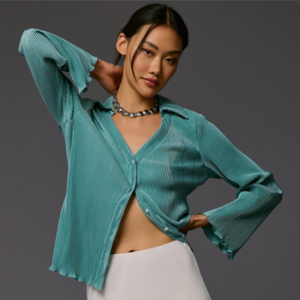 Brand New DOLAN Lettuce-Hem Buttondown Top